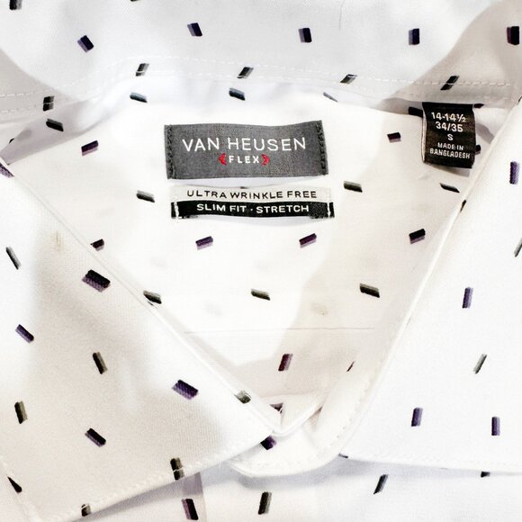 Van Heusen Men's Long Sleeve Dress Shirt | Small | NWT - Picture 2 of 3